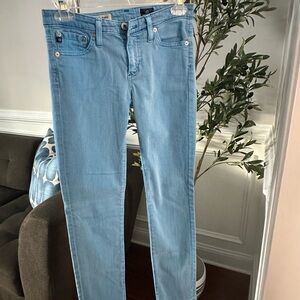 Ag Adriano Goldschmied Sky Blue Stevie Ankle Jeans